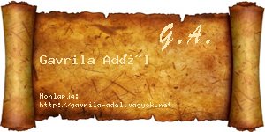 Gavrila Adél névjegykártya